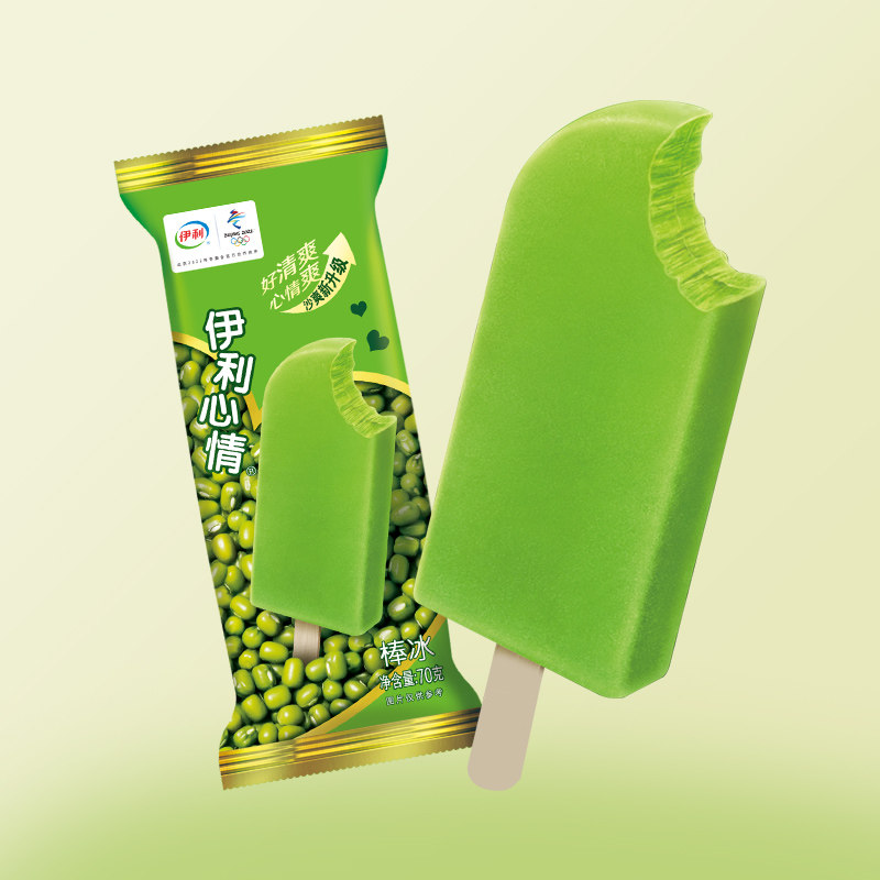 【5支】伊利心情棒冰绿豆沙雪糕解暑冰淇淋冷饮冰激凌冰棒70克